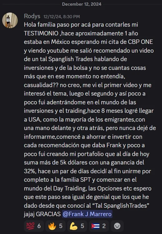 Testimonio de estudiante 7