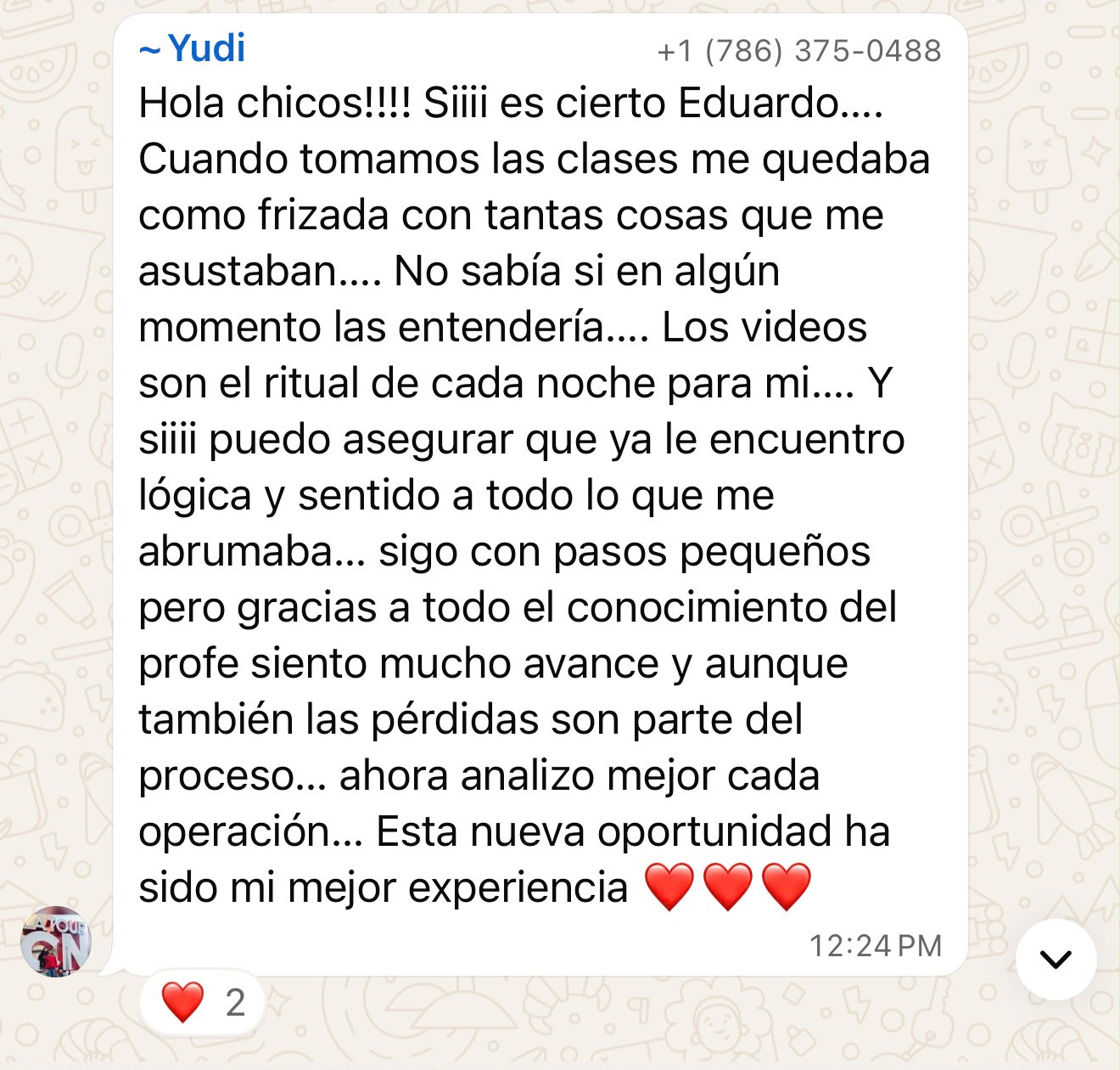 Testimonio de estudiante 5
